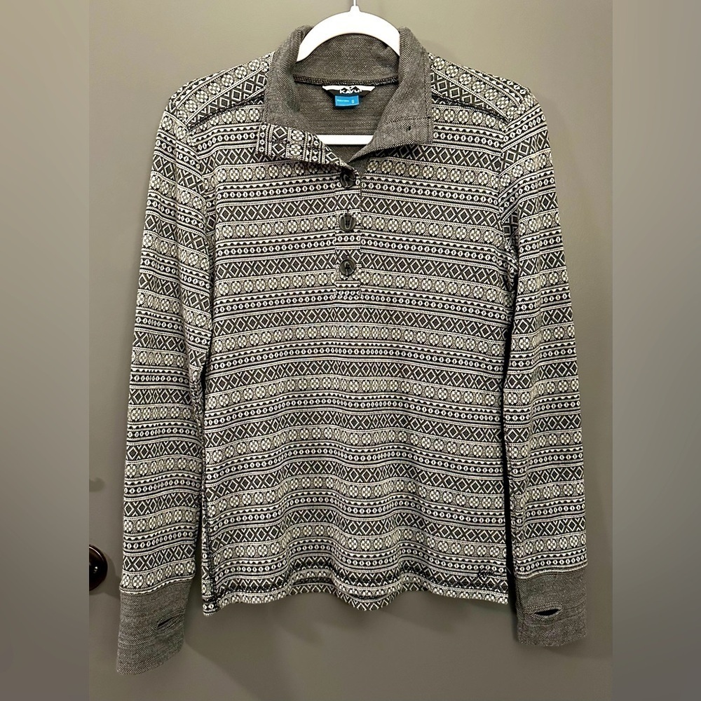 Kavu Woman’s Activewear 1/4 Pullover Long Sleeve Top - Size Small